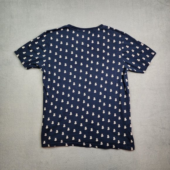 Denim & Flower Ricky Singh Men’s Pineapple Print Blue T-Shirt Medium - Picture 10 of 10